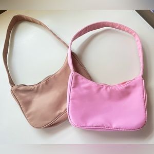 Tan and Pink Shoulder Bags